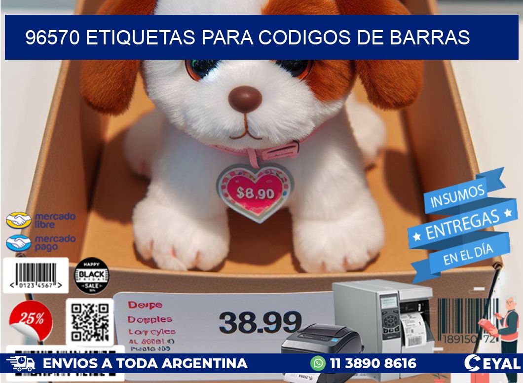 96570 ETIQUETAS PARA CODIGOS DE BARRAS