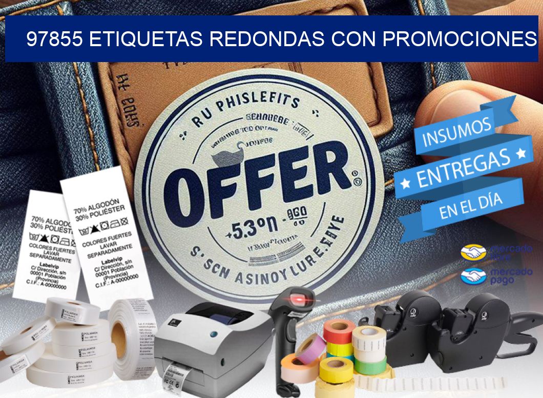 97855 ETIQUETAS REDONDAS CON PROMOCIONES