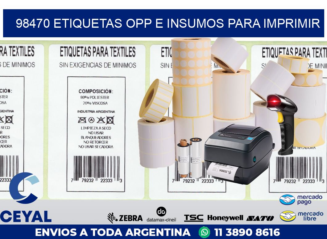 98470 ETIQUETAS OPP E INSUMOS PARA IMPRIMIR