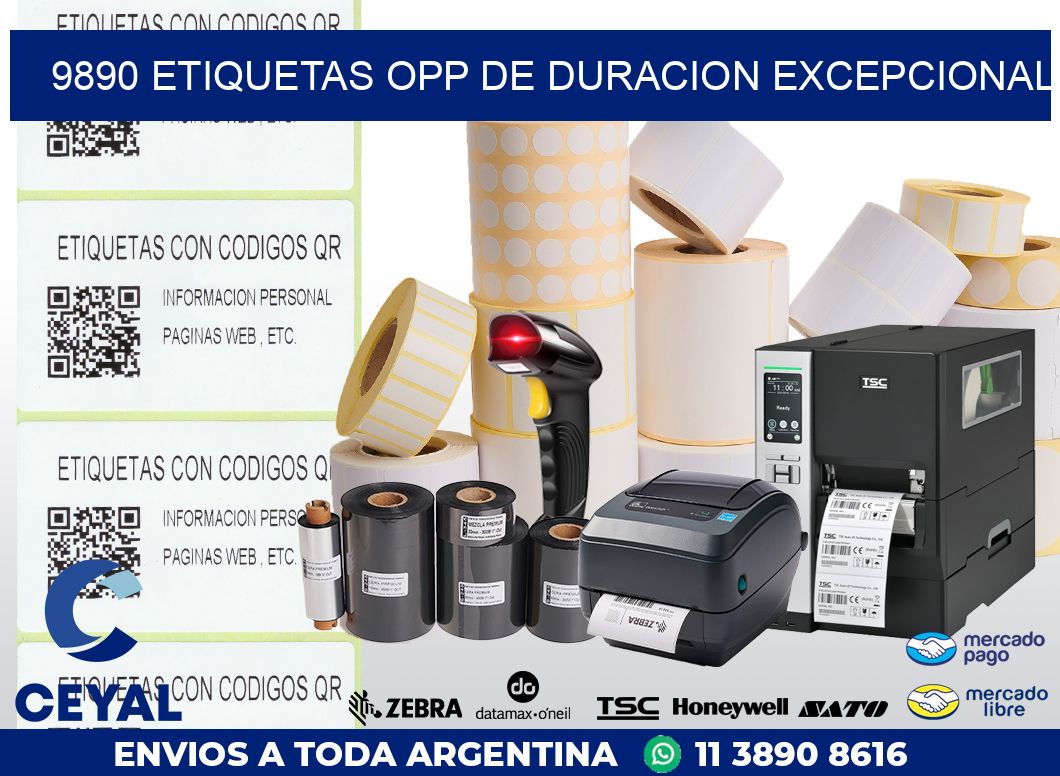 9890 ETIQUETAS OPP DE DURACION EXCEPCIONAL