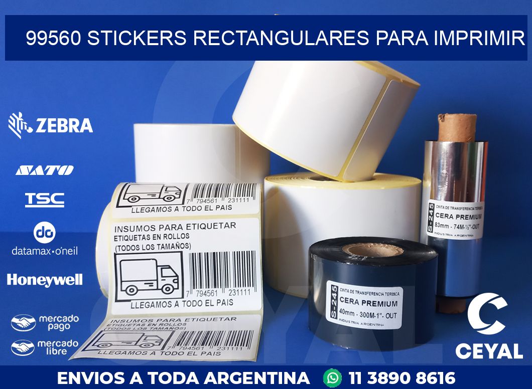 99560 Stickers rectangulares para imprimir
