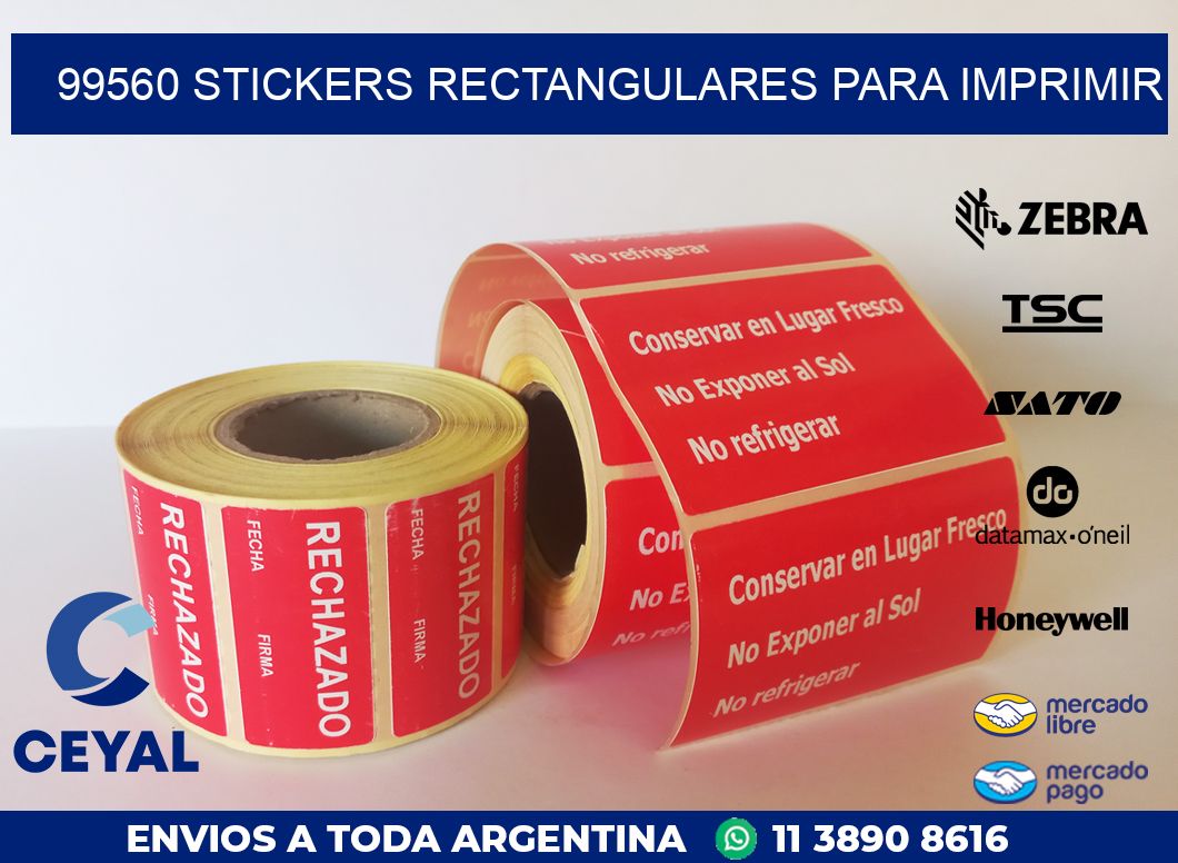 99560 Stickers rectangulares para imprimir