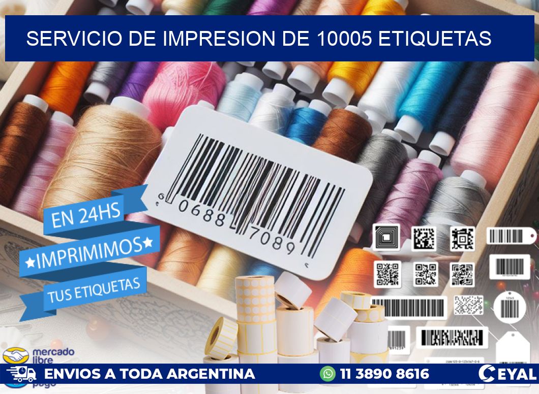SERVICIO DE IMPRESION DE 10005 ETIQUETAS