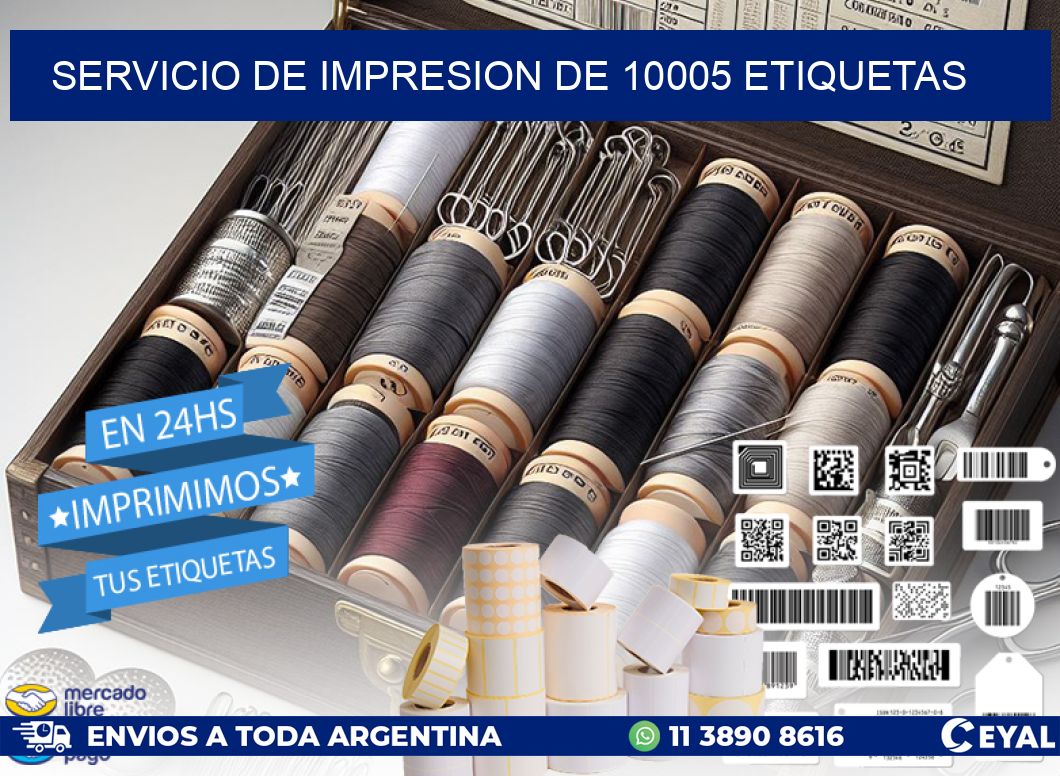SERVICIO DE IMPRESION DE 10005 ETIQUETAS