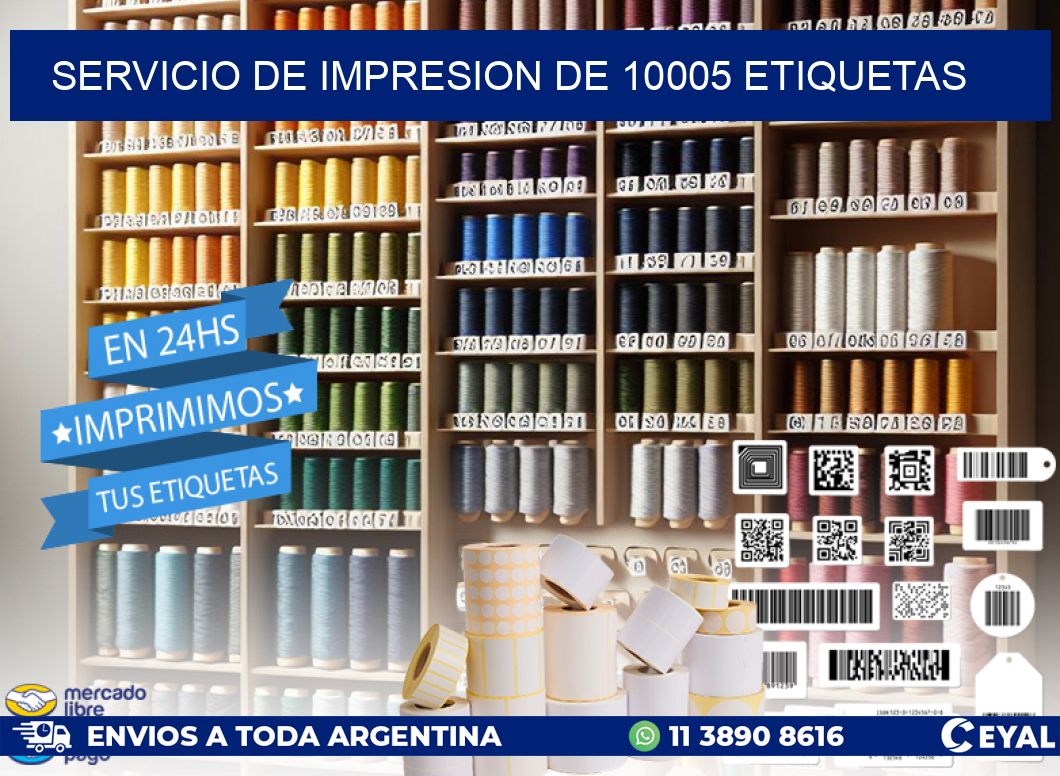SERVICIO DE IMPRESION DE 10005 ETIQUETAS