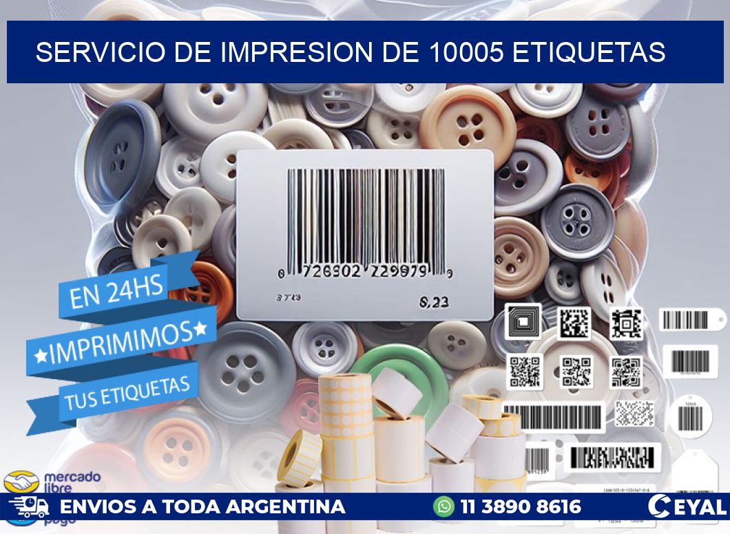 SERVICIO DE IMPRESION DE 10005 ETIQUETAS