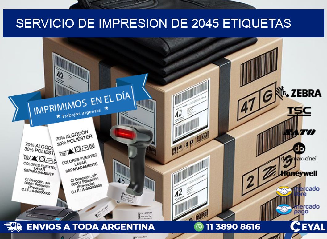 SERVICIO DE IMPRESION DE 2045 ETIQUETAS