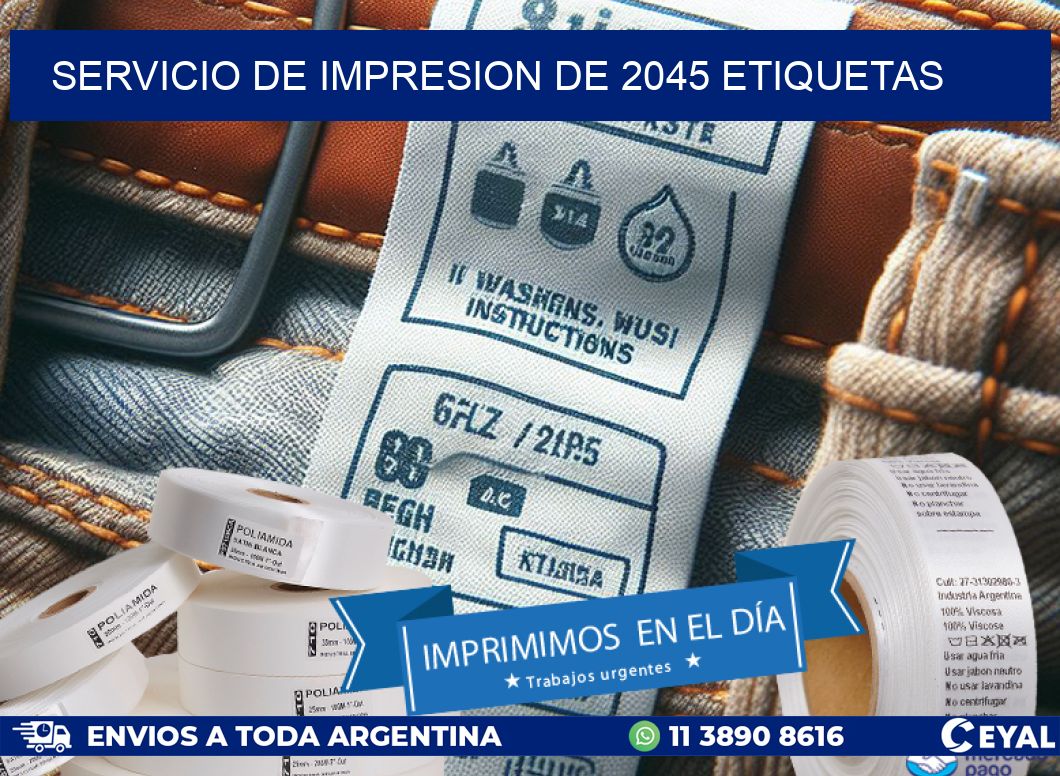 SERVICIO DE IMPRESION DE 2045 ETIQUETAS