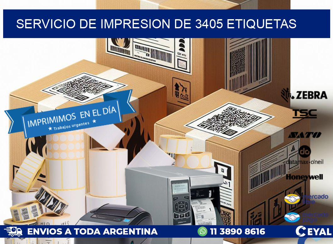 SERVICIO DE IMPRESION DE 3405 ETIQUETAS