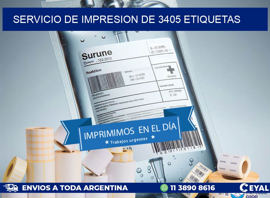 SERVICIO DE IMPRESION DE 3405 ETIQUETAS
