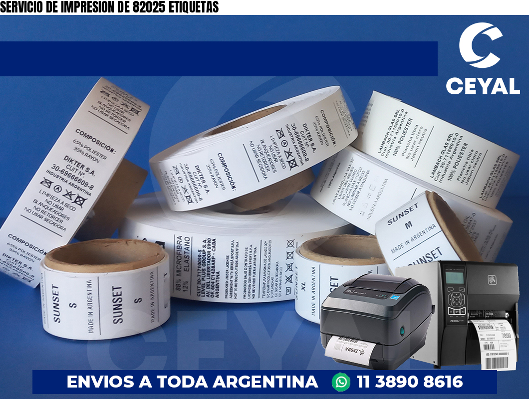 SERVICIO DE IMPRESION DE 82025 ETIQUETAS