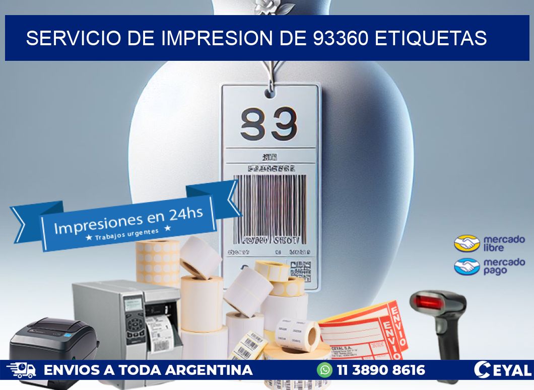 SERVICIO DE IMPRESION DE 93360 ETIQUETAS