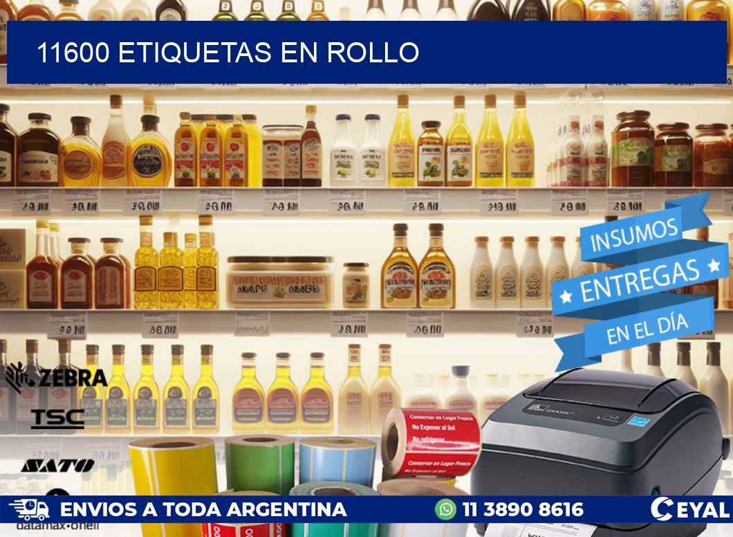 11600 ETIQUETAS EN ROLLO