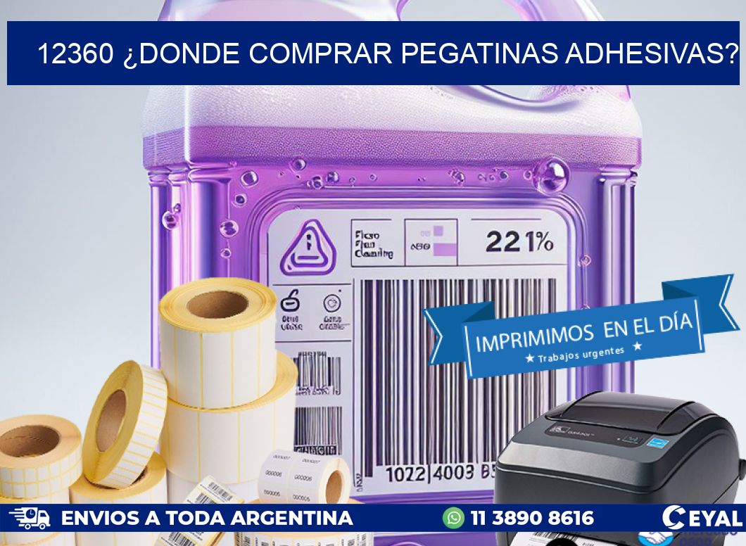 12360 ¿DONDE COMPRAR PEGATINAS ADHESIVAS?