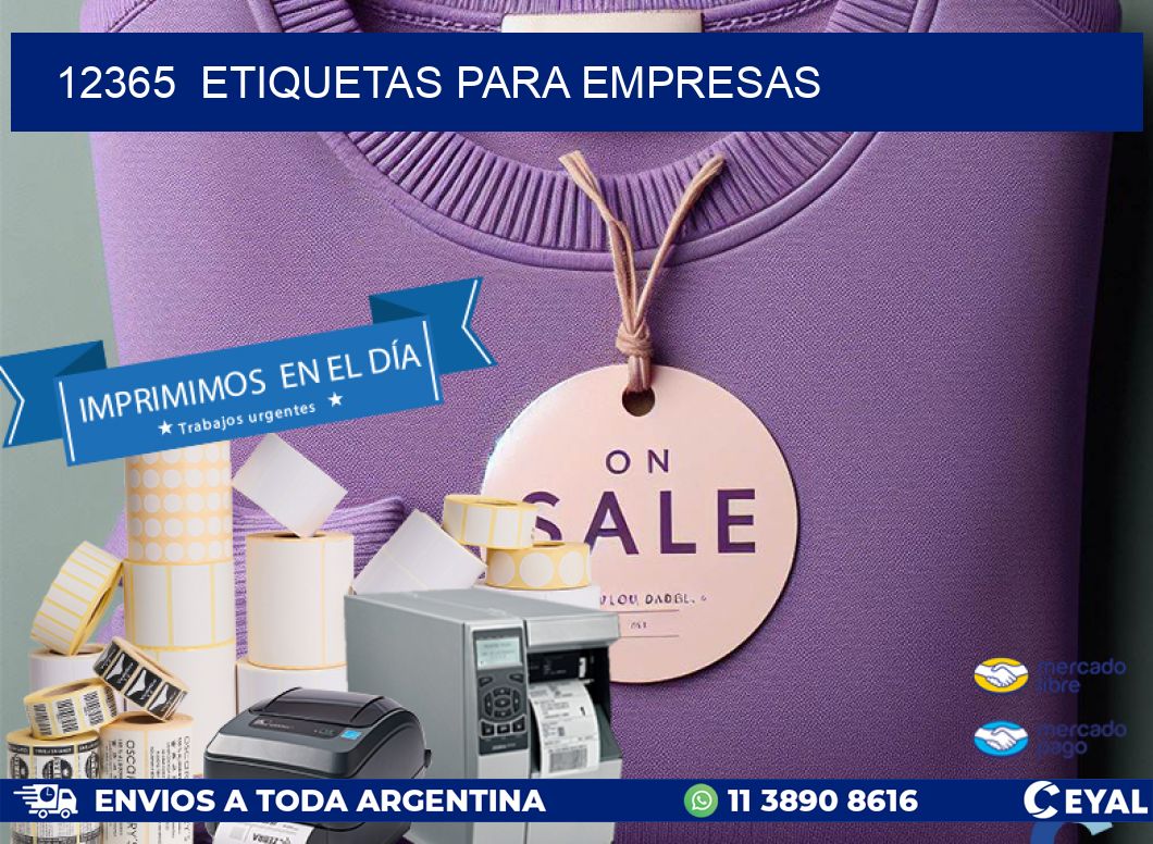 12365 ETIQUETAS PARA EMPRESAS