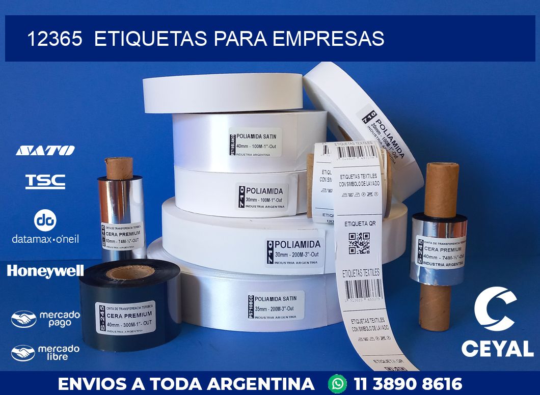 12365 ETIQUETAS PARA EMPRESAS