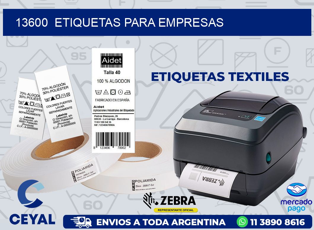 13600 ETIQUETAS PARA EMPRESAS