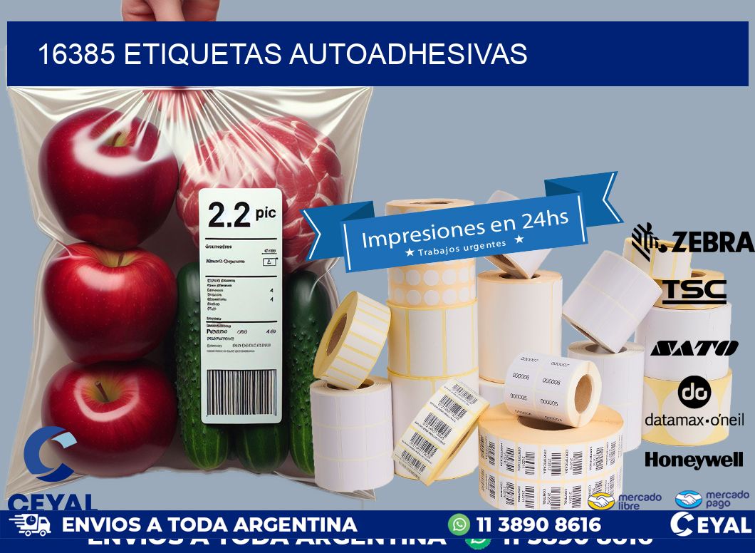 16385 ETIQUETAS AUTOADHESIVAS