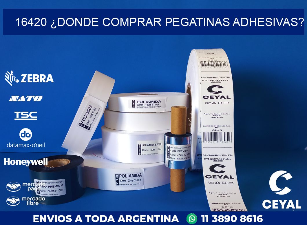 16420 ¿DONDE COMPRAR PEGATINAS ADHESIVAS?