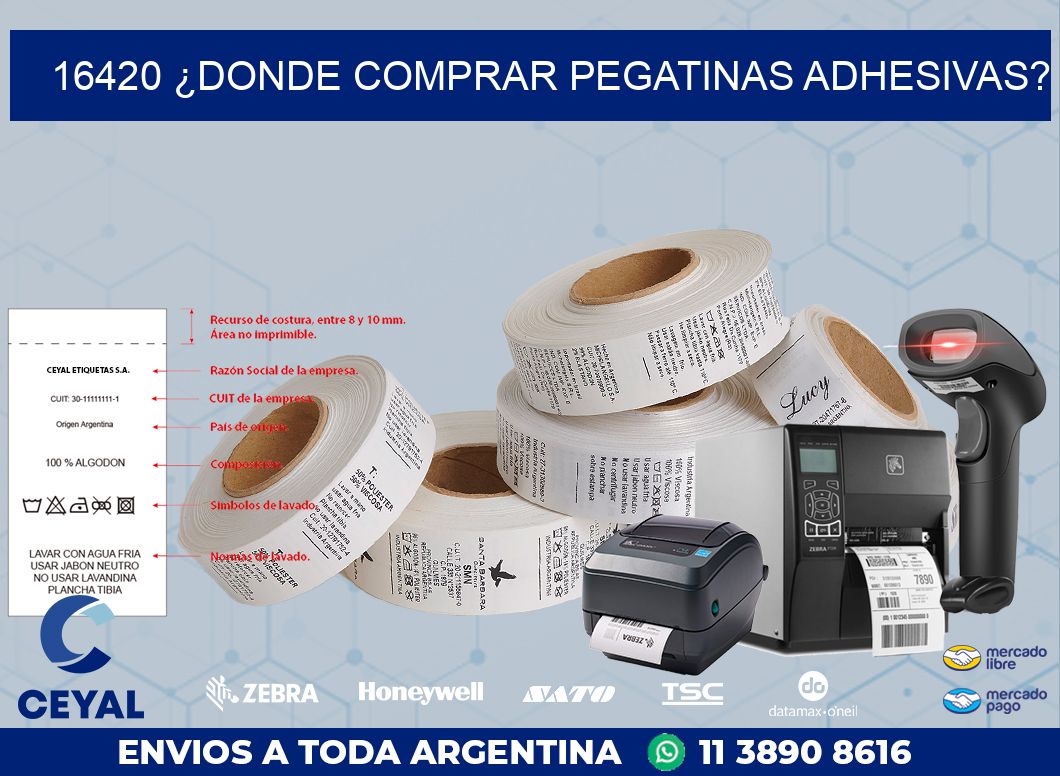 16420 ¿DONDE COMPRAR PEGATINAS ADHESIVAS?