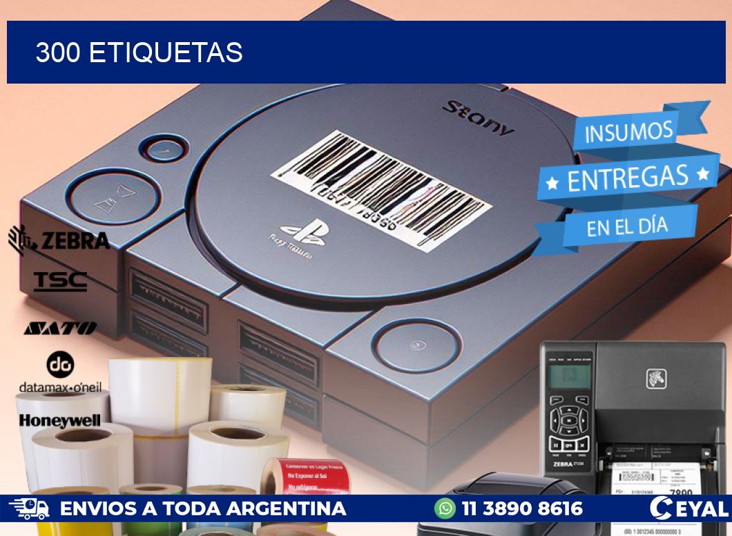 300 ETIQUETAS