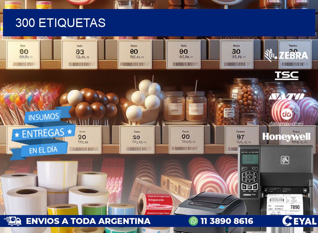 300 ETIQUETAS