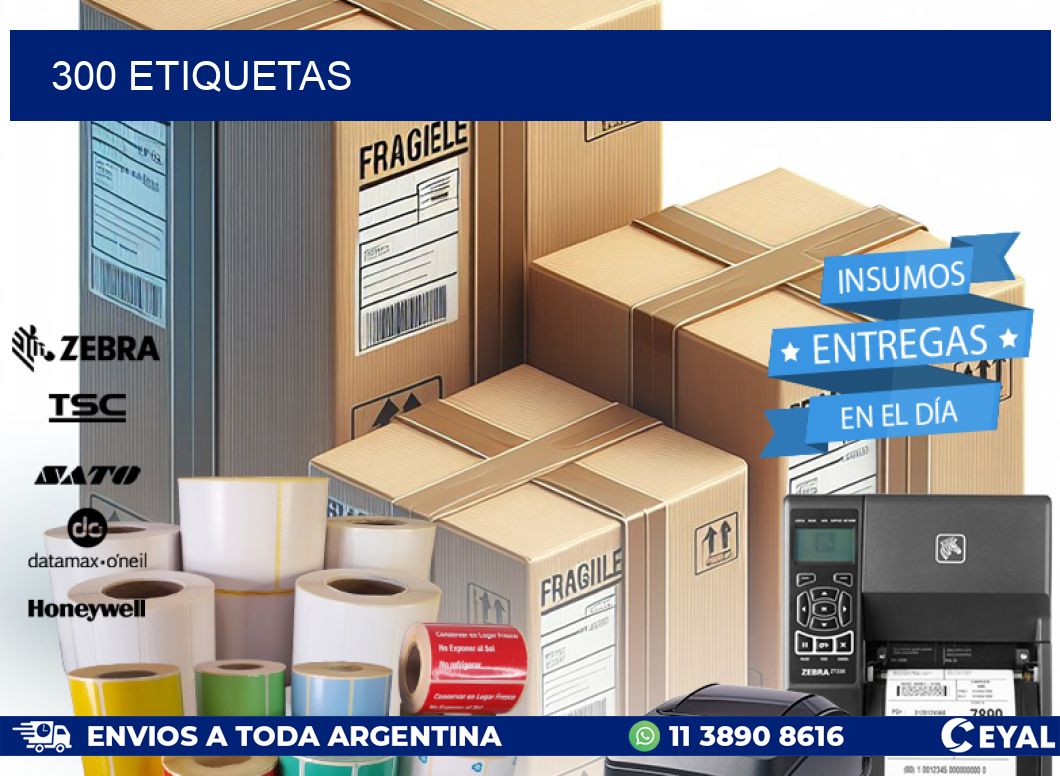 300 ETIQUETAS