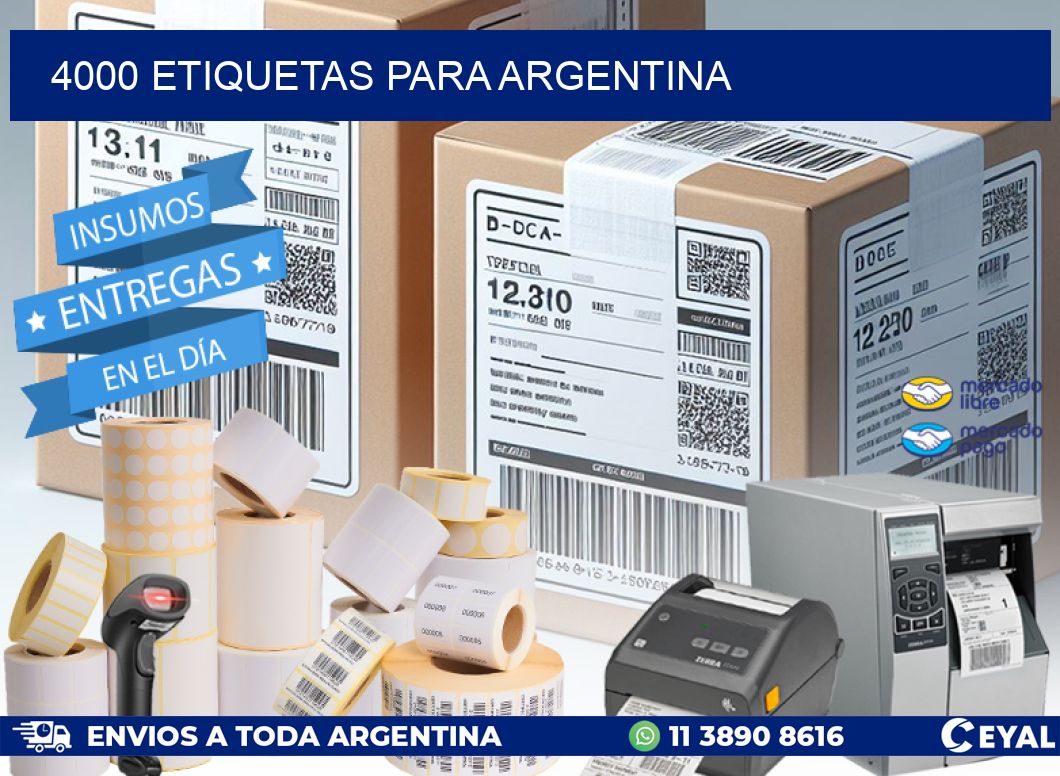 4000 ETIQUETAS PARA ARGENTINA