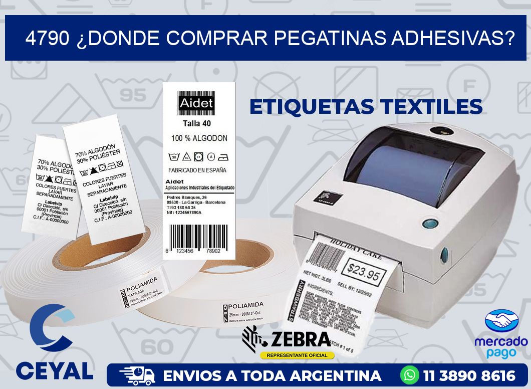 4790 ¿DONDE COMPRAR PEGATINAS ADHESIVAS?