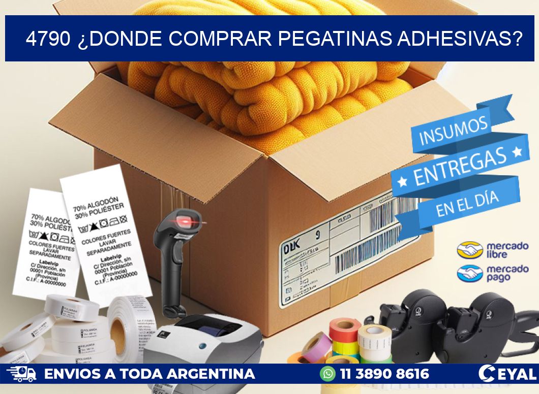 4790 ¿DONDE COMPRAR PEGATINAS ADHESIVAS?