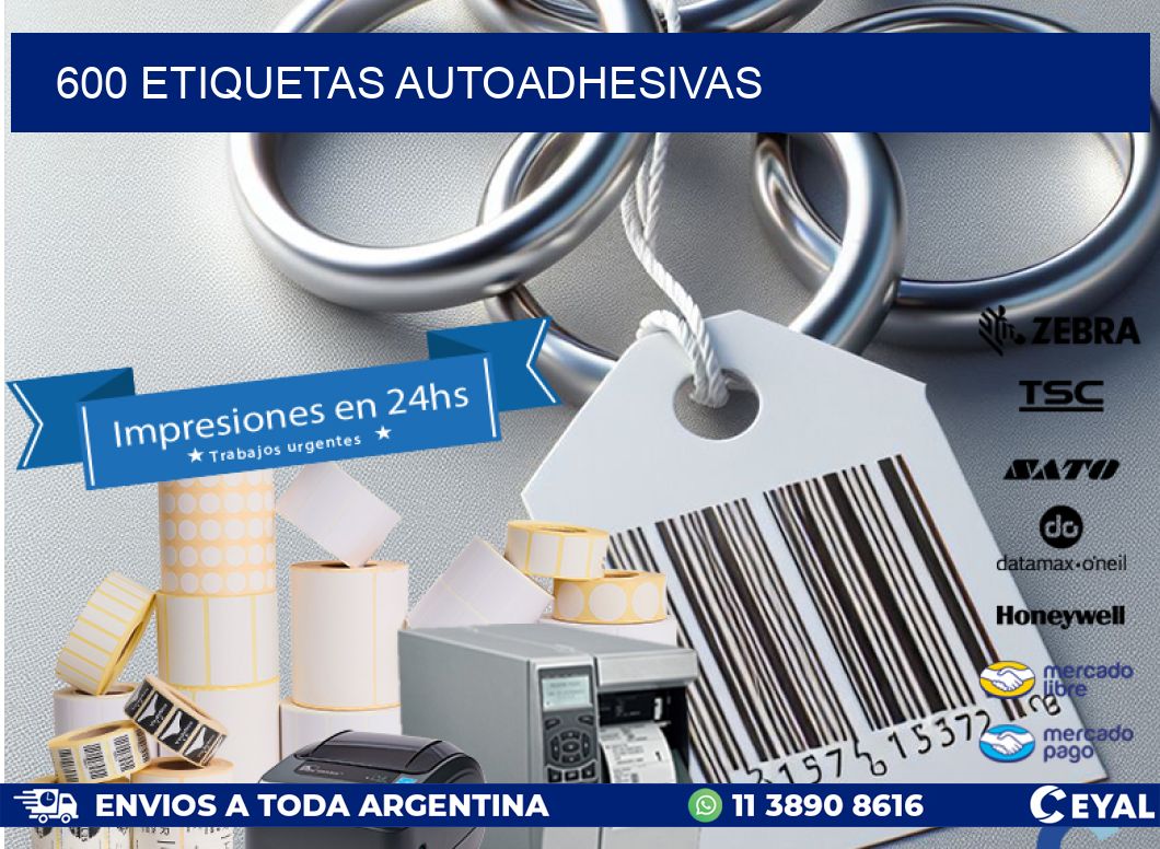 600 ETIQUETAS AUTOADHESIVAS