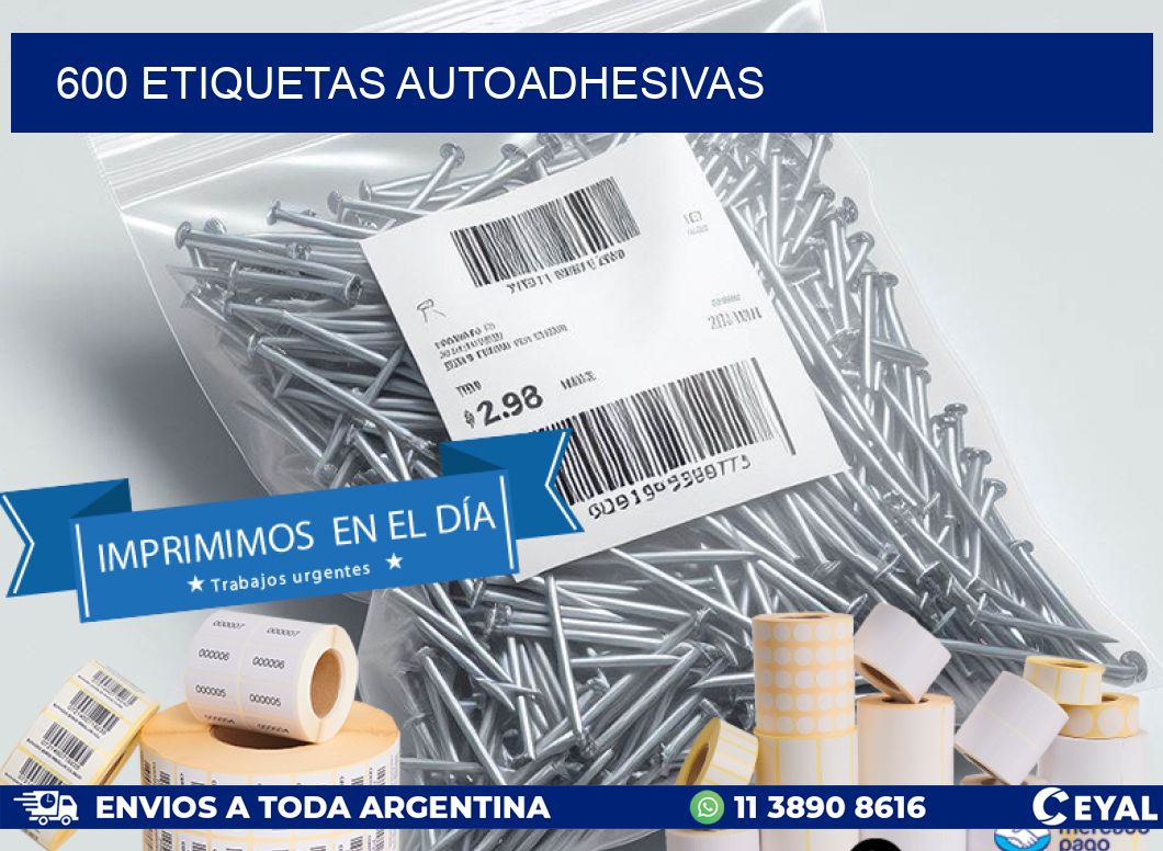 600 ETIQUETAS AUTOADHESIVAS