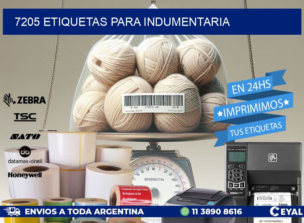 7205 ETIQUETAS PARA INDUMENTARIA