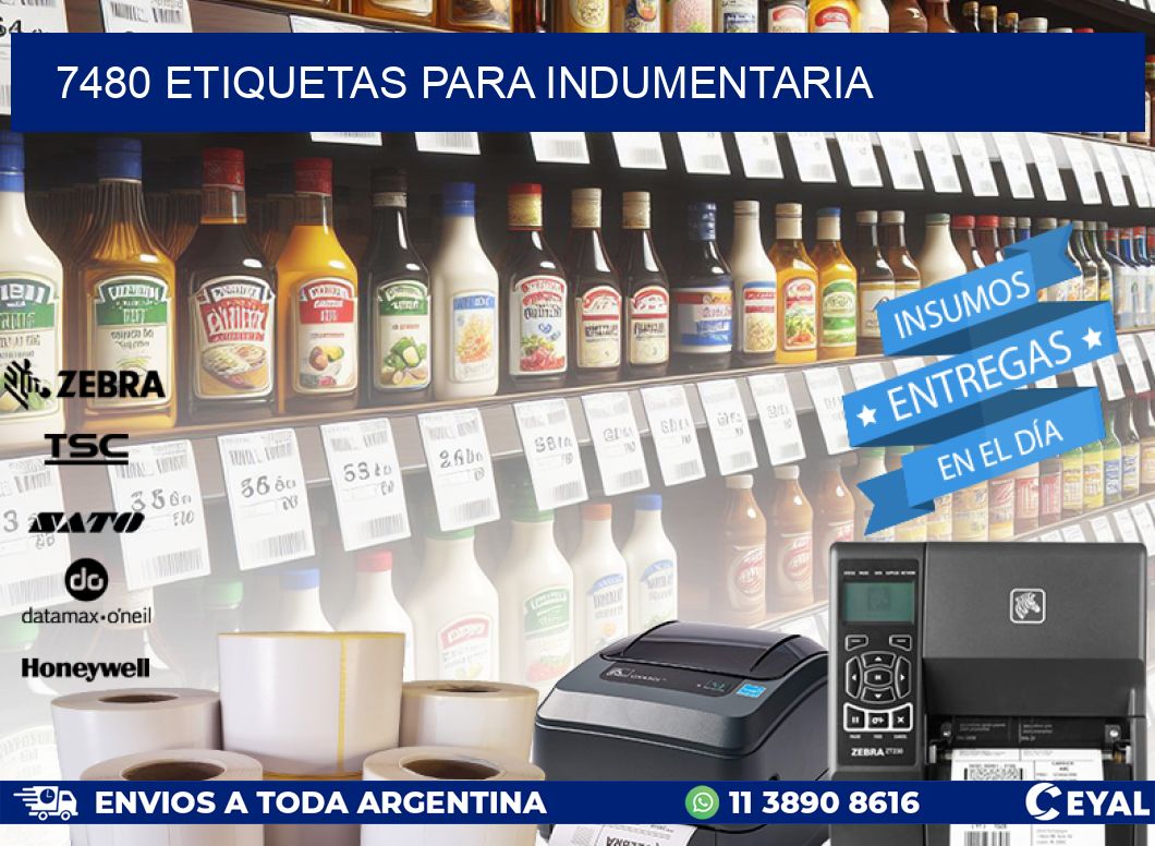 7480 ETIQUETAS PARA INDUMENTARIA