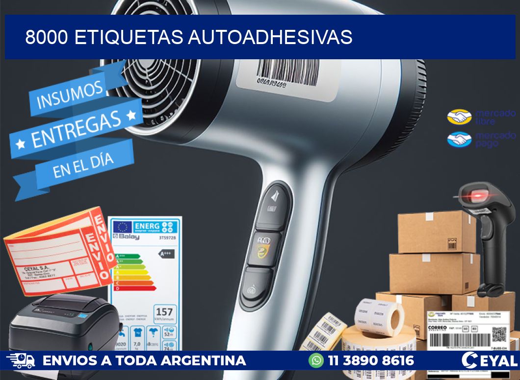 8000 ETIQUETAS AUTOADHESIVAS