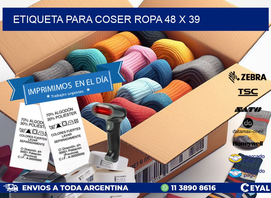 ETIQUETA PARA COSER ROPA 48 x 39