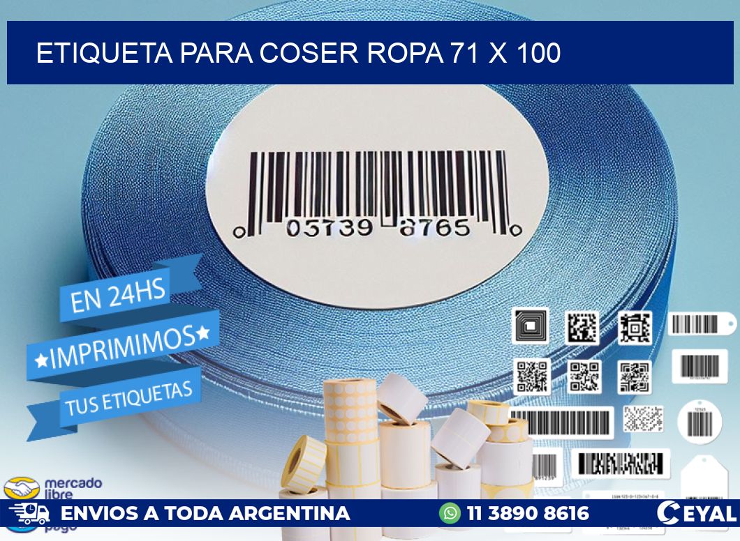 ETIQUETA PARA COSER ROPA 71 x 100