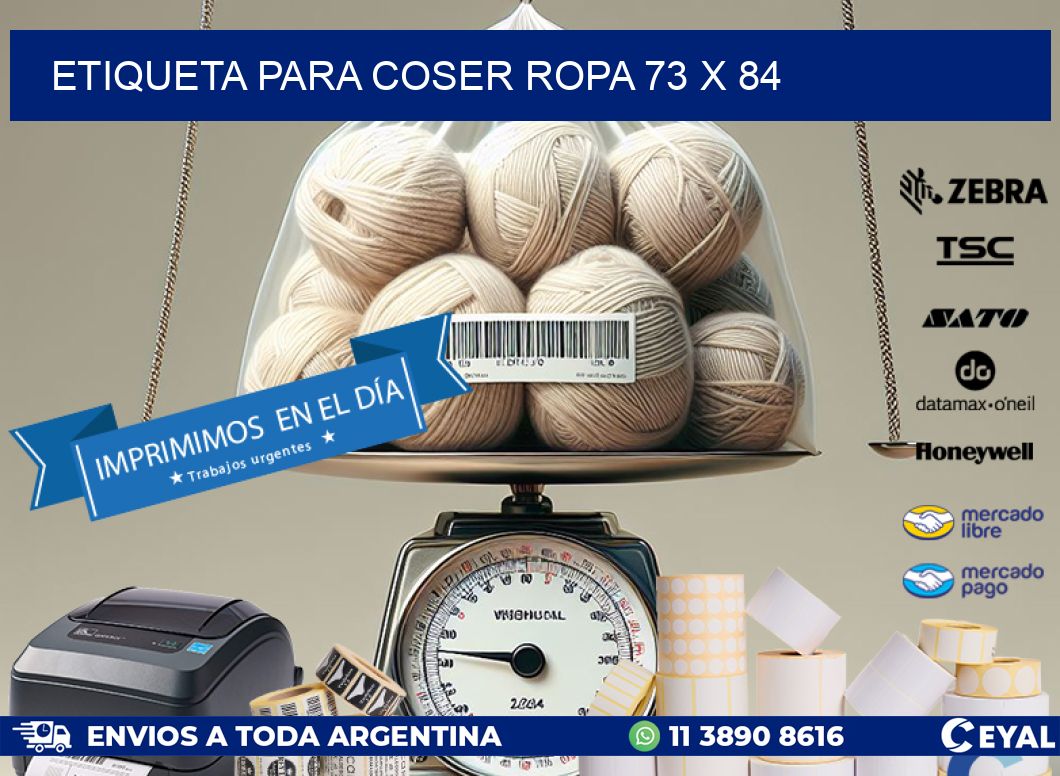 ETIQUETA PARA COSER ROPA 73 x 84