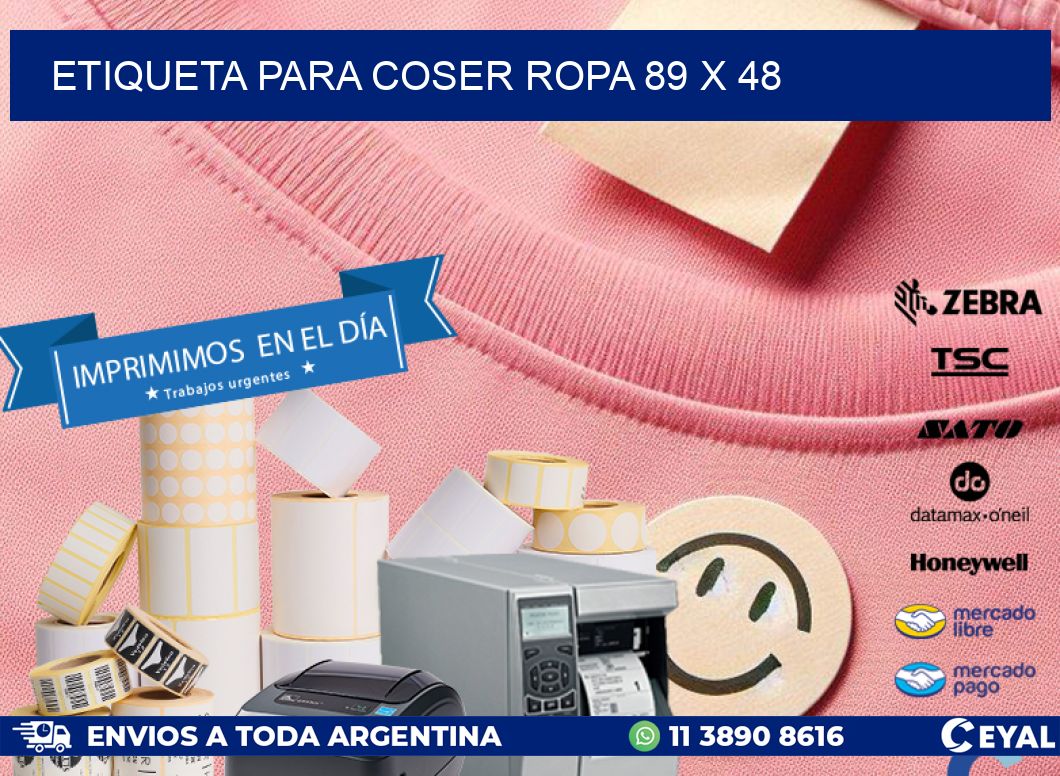ETIQUETA PARA COSER ROPA 89 x 48