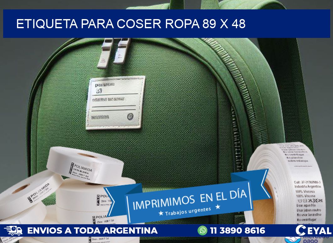 ETIQUETA PARA COSER ROPA 89 x 48