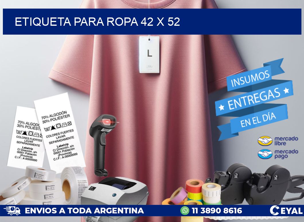ETIQUETA PARA ROPA 42 x 52