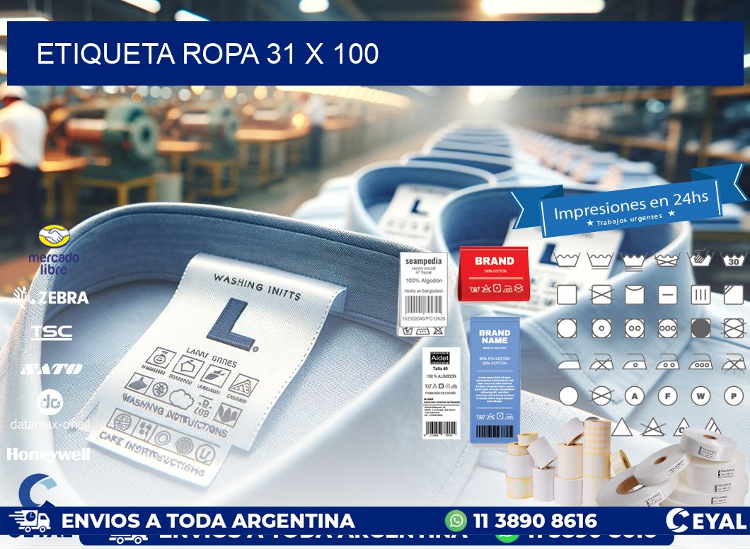ETIQUETA ROPA 31 x 100