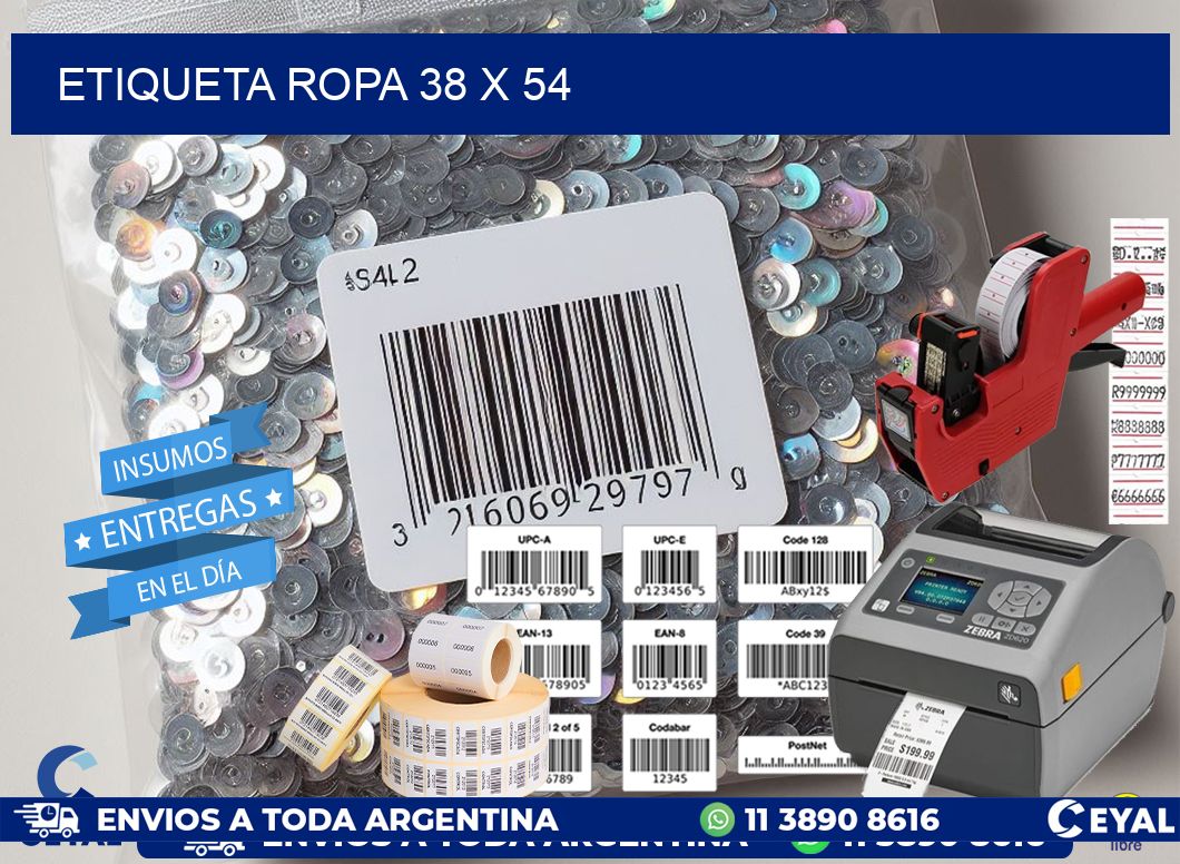 ETIQUETA ROPA 38 x 54