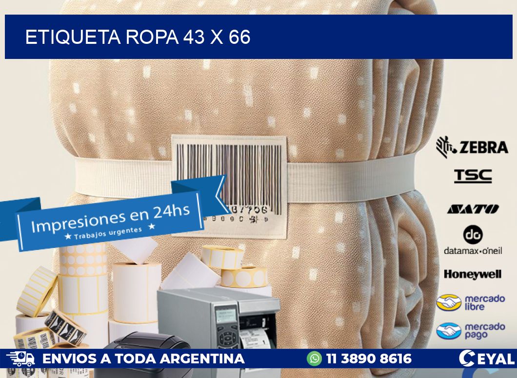 ETIQUETA ROPA 43 x 66