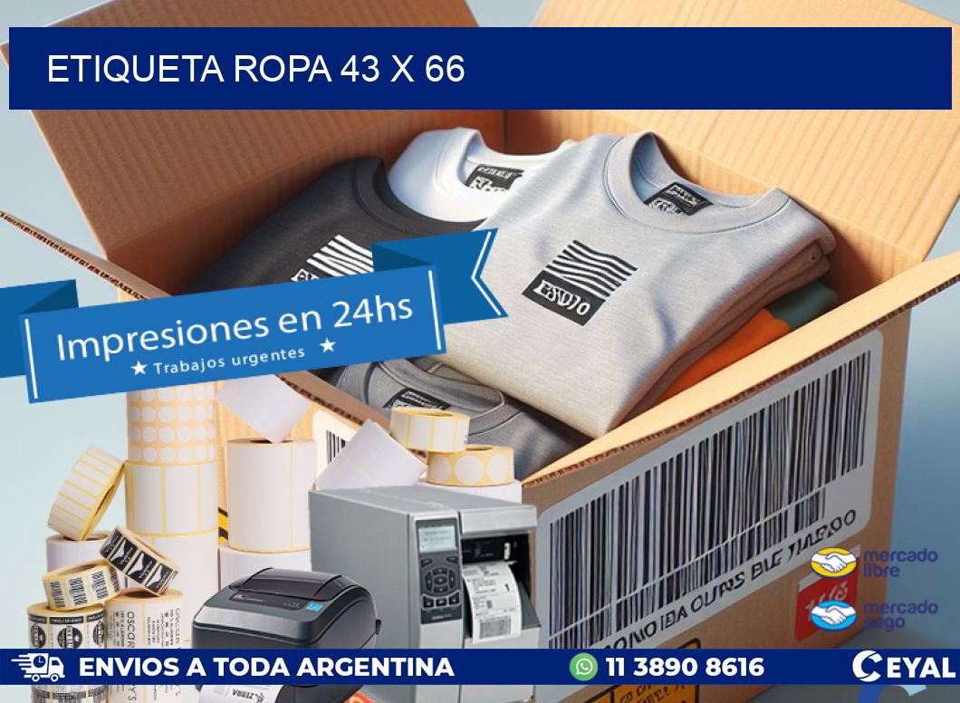 ETIQUETA ROPA 43 x 66