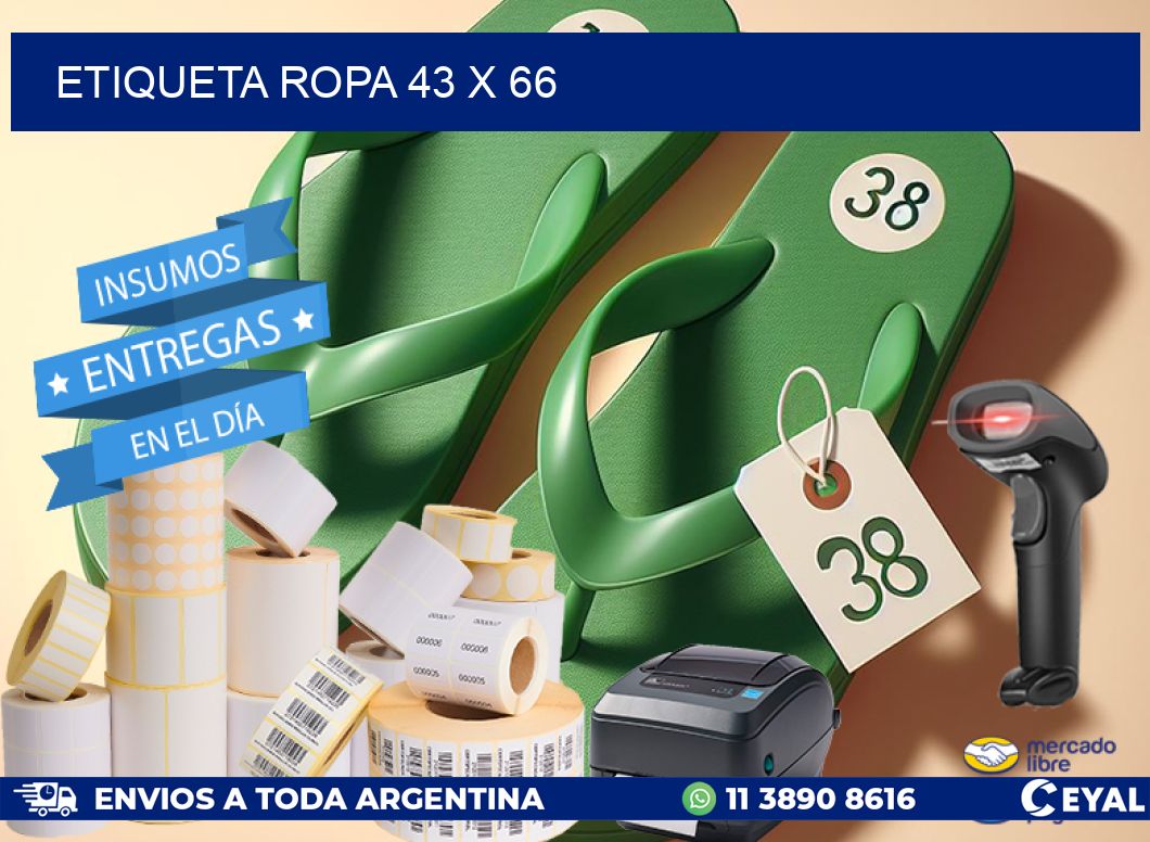 ETIQUETA ROPA 43 x 66