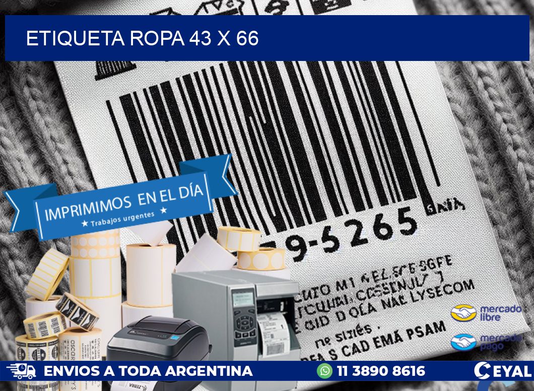 ETIQUETA ROPA 43 x 66