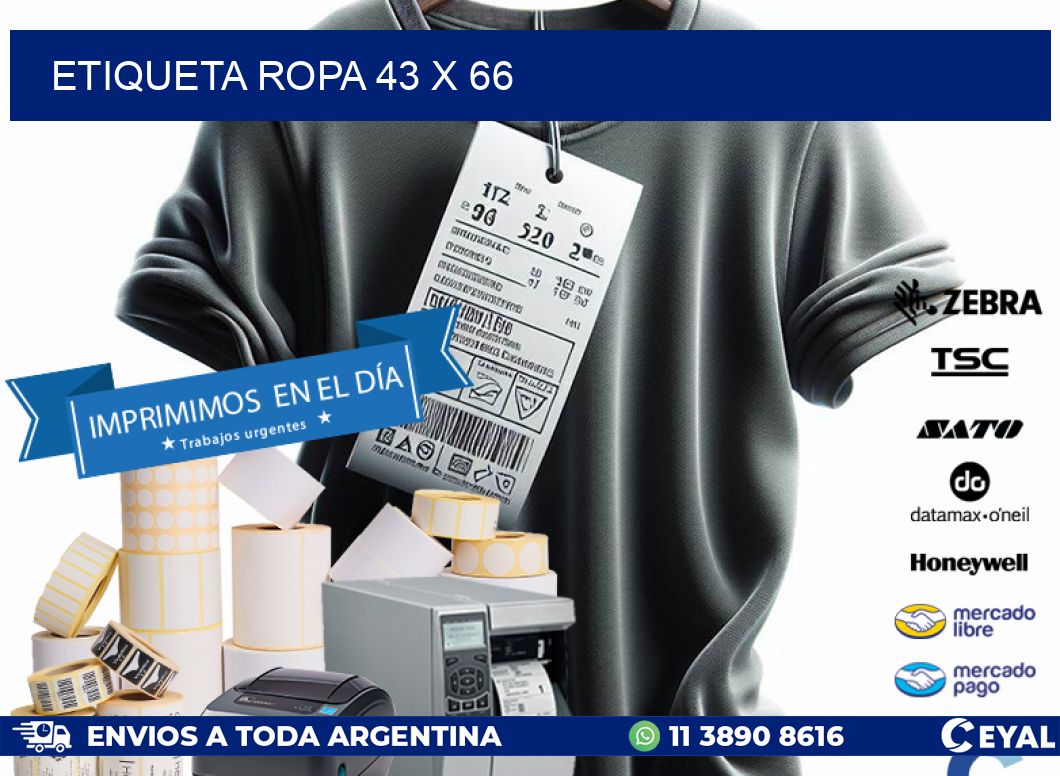 ETIQUETA ROPA 43 x 66