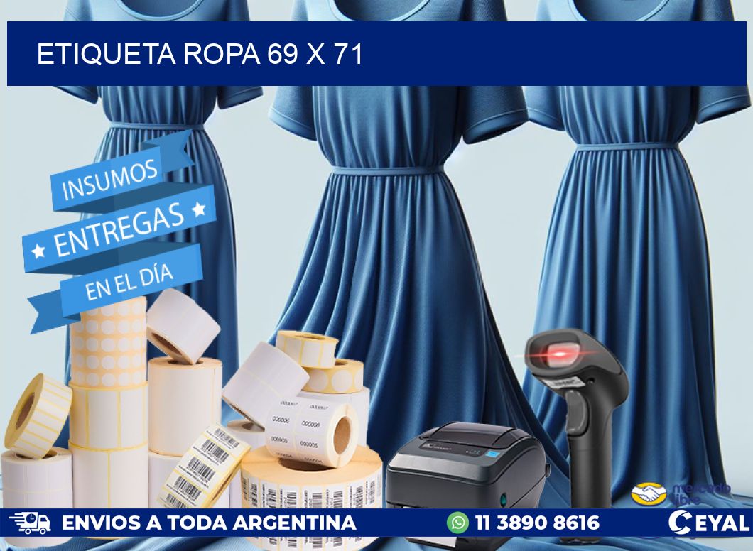ETIQUETA ROPA 69 x 71
