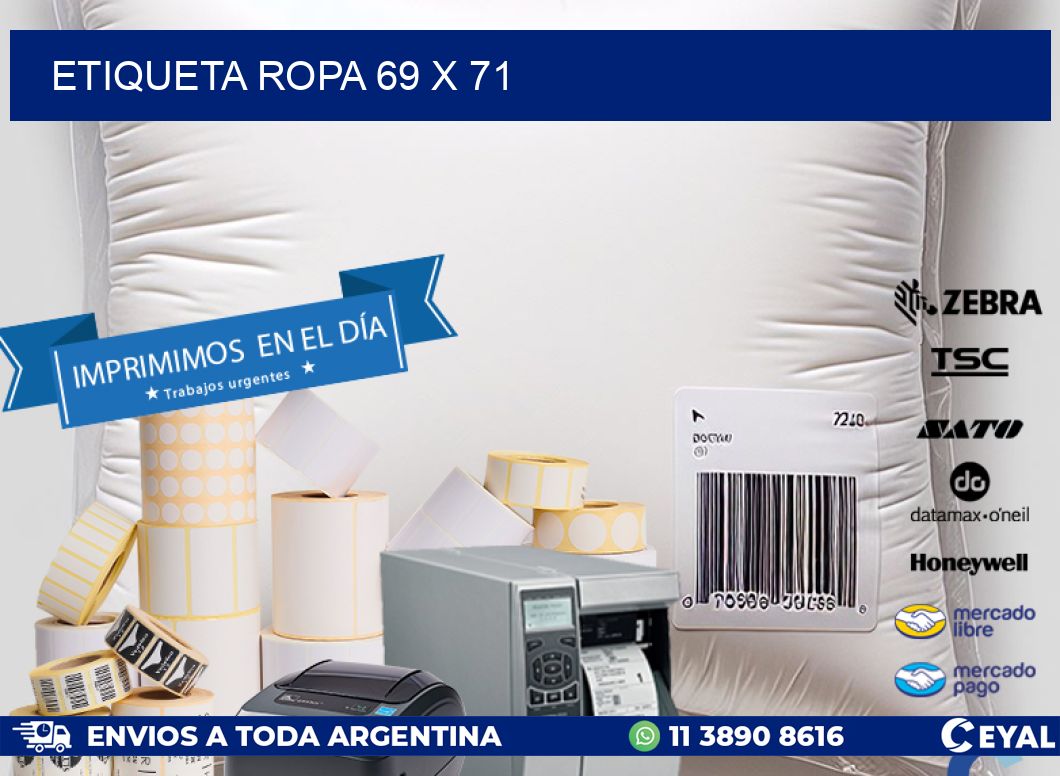 ETIQUETA ROPA 69 x 71
